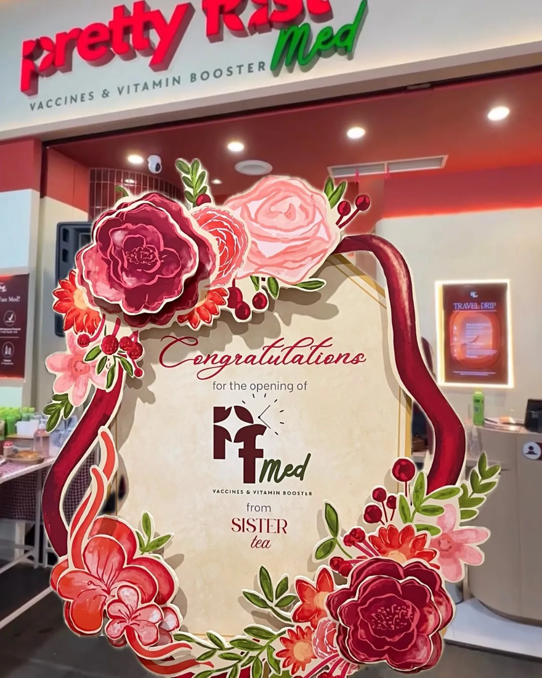 Contoh papan ucapan Congratulations untuk pembukaan usaha
